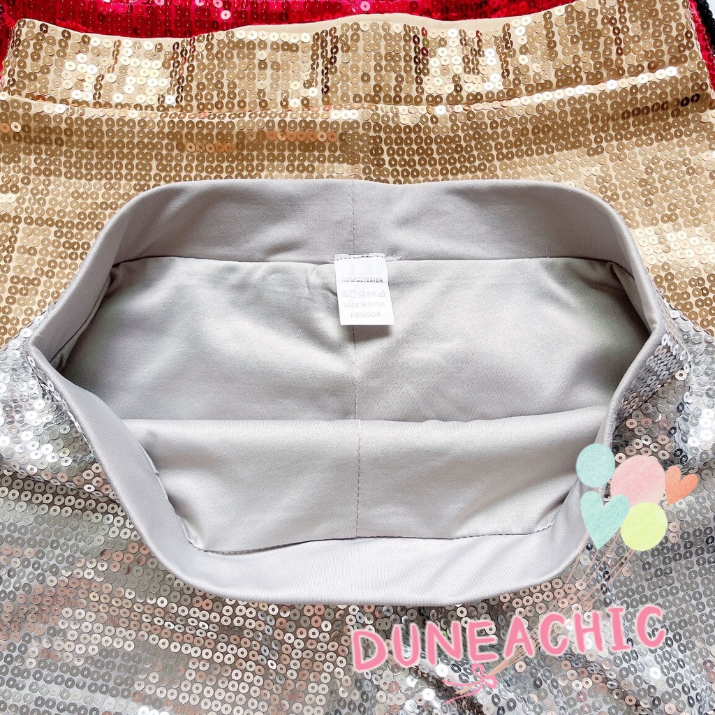 Quần short DUNEA lưng cao đính kim sa thời trang plus size