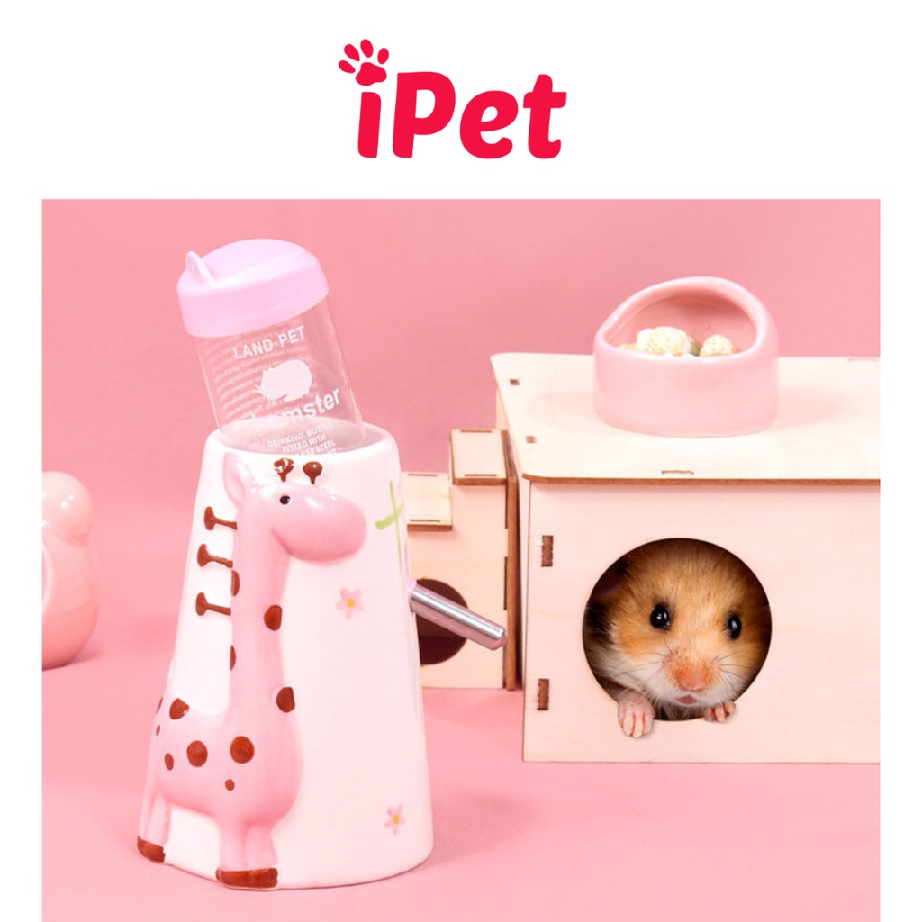 Đế Sứ Đựng Bình Nước Cho Hamster Hình Hươu Cao Cổ - iPet Shop