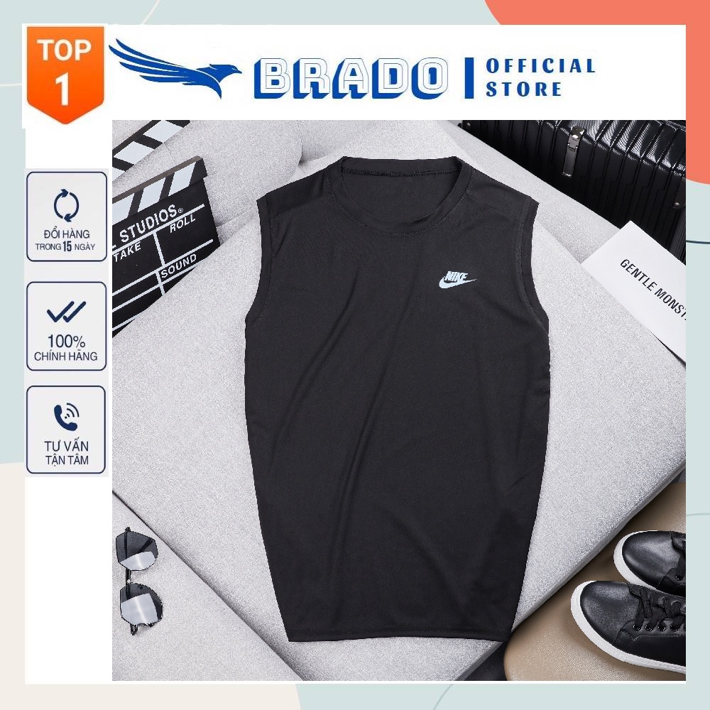 Áo Ba Lỗ Nam TankTop 𝐍 𝐈 𝐊 𝐄 Chất Vải Thể Thao Siêu Mát Co Giãn Hàng Xuất Cực Xịn
