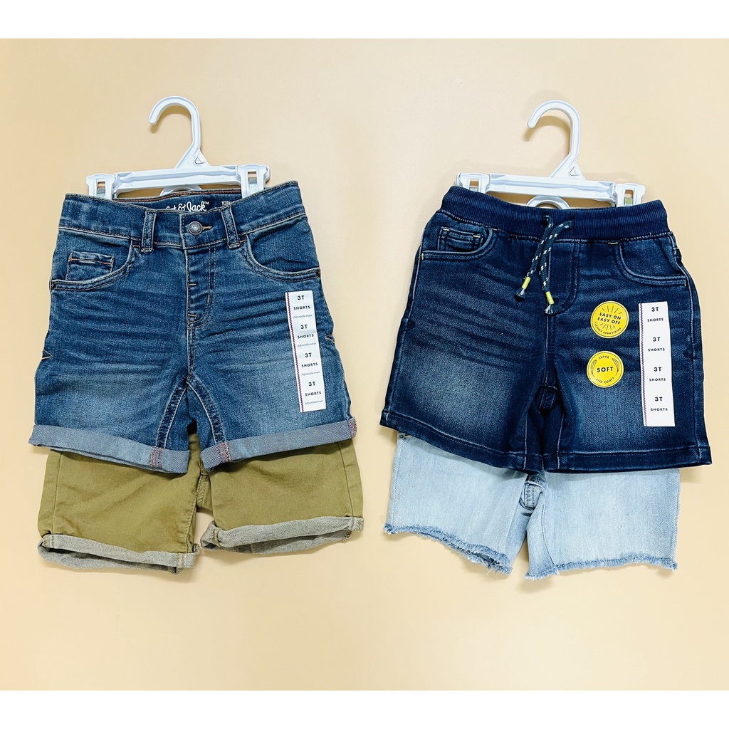 Quần jean đùi Quần bò bé trai xuất dư Cat Jack từ 1 tuổi đến 2 3 4 5 tuổi - QTJ bebefamilyshop