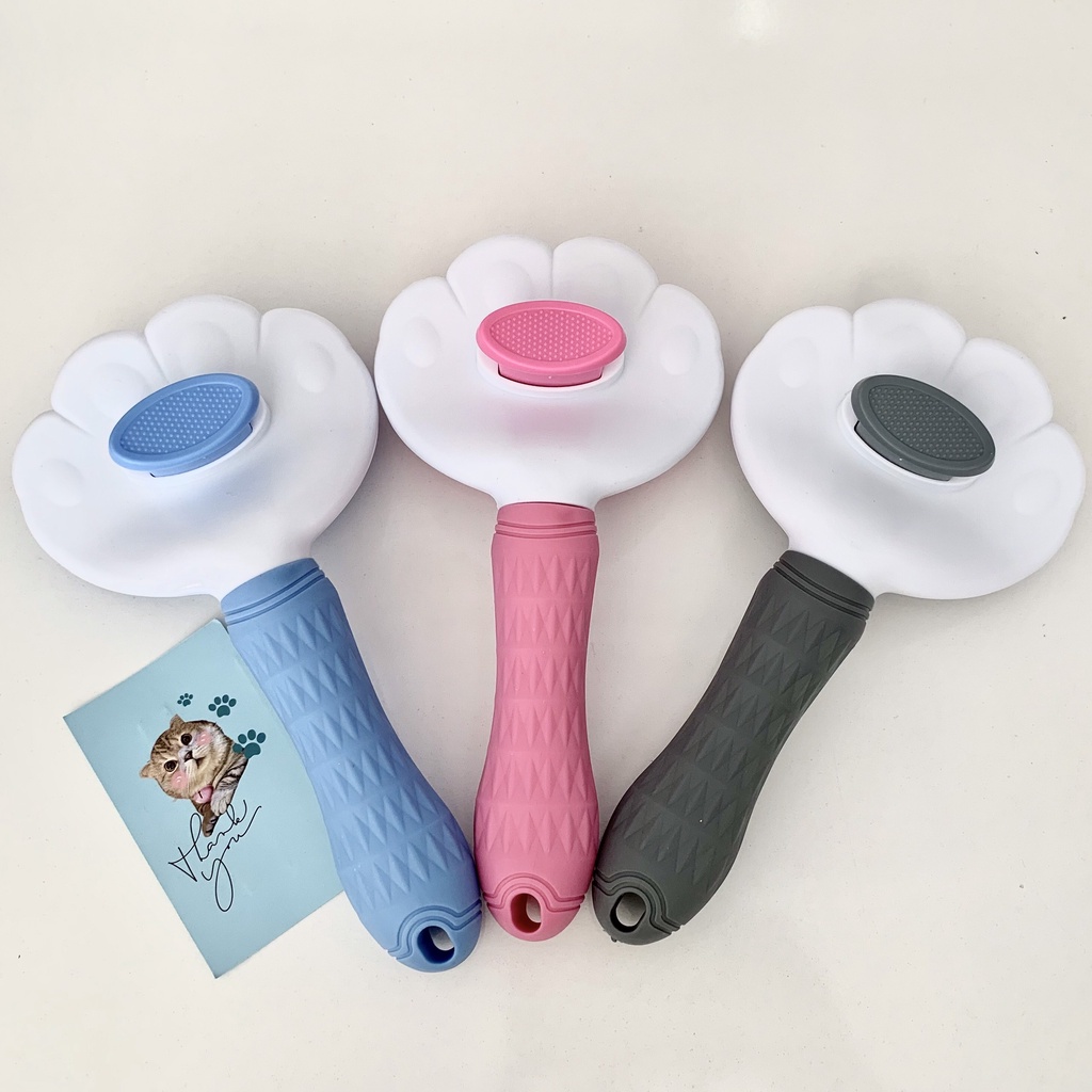 Lược chải lông mèo có nút bấm cho mèo lông dài và lông ngắn - XOIML