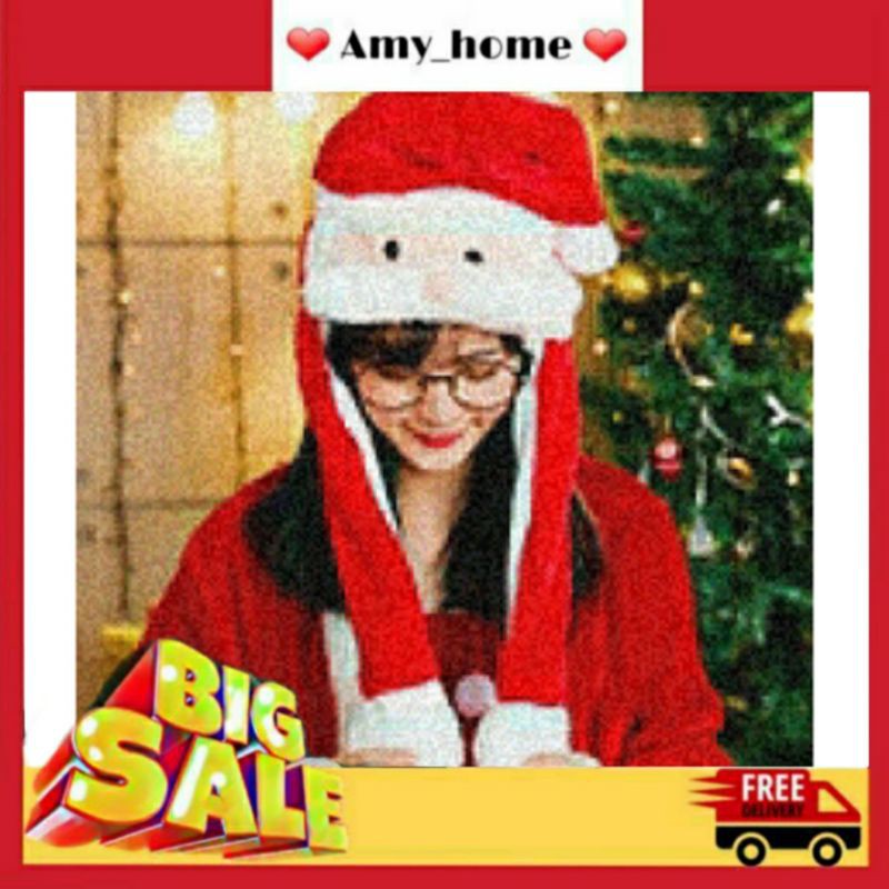 Mũ ông giá Noen có chuyển động râu