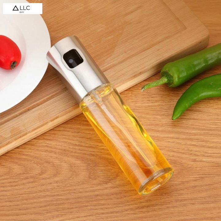 Bình xịt dầu ăn phun sương cao cấp chai thủy tinh cao cấp 100ml,nắp Inox 304 thân thủy tinh sang trọng