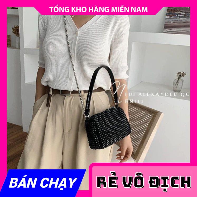 ( VIDEO THẬT) TÚI ĐÍNH ĐÁ LẤP LÁNH (ĐÁ RỜI KHÔNG PHẢI ĐÁ DÁN) - TÚI KẸP NÁCH SANG CHẢNH HN111 ⚡FREESHIP⚡ CHUYÊN SỈ MY