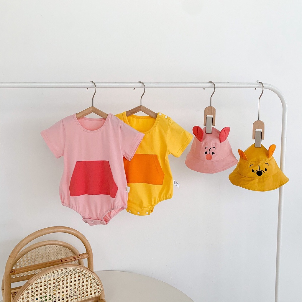 BODYSUIT HEO VÀ POOH KÈM NÓN