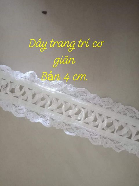 Dây trang trí,cuộn 5 m,co giãn, bản 4 cm.