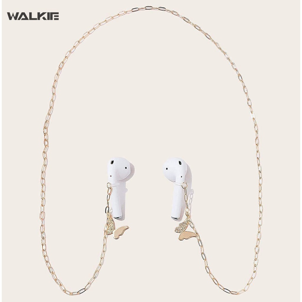 Dây đeo cổ gắn tai nghe Airpods 1 2 pro chống thất lạc hình bướm đính đá zircon đẹp mắt