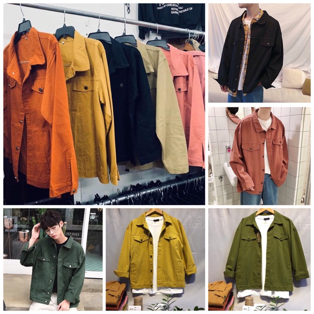 ÁO KHOÁC KAKI JEAN CỔ BẺ | BigBuy360 - bigbuy360.vn