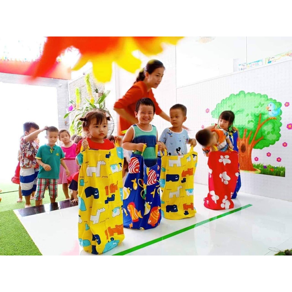 Bao bố - Túi Nhảy Cho Bé Mầm non và tiểu học mix màu xanh đỏ vàng