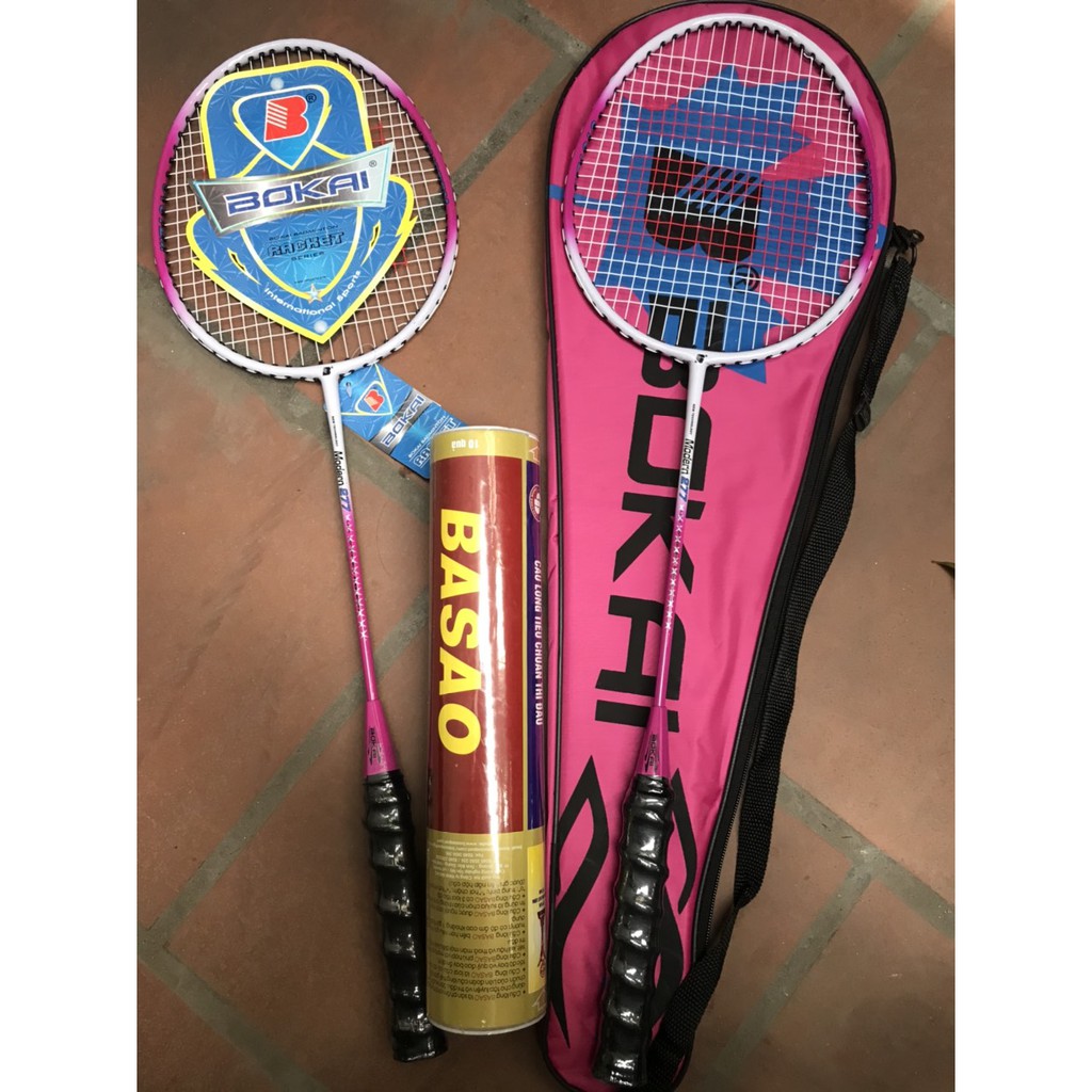 combo bộ 2 cây Vợt Cầu Lông BOKAI pro 277 - Tặng ngay hộp Cầu Ba Sao 10 quả