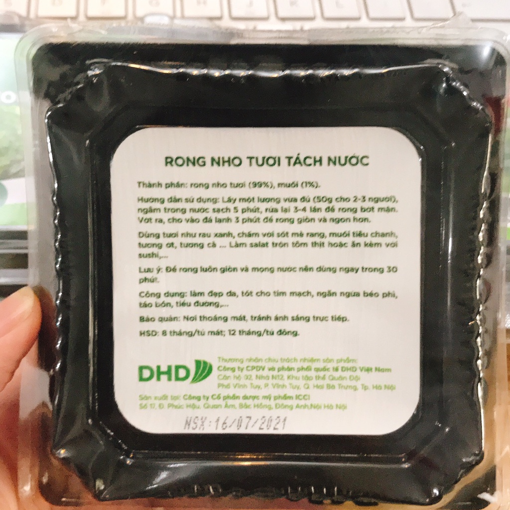 Rong nho tươi ( tách nước,cách nhiệt ) Bok Food 50g