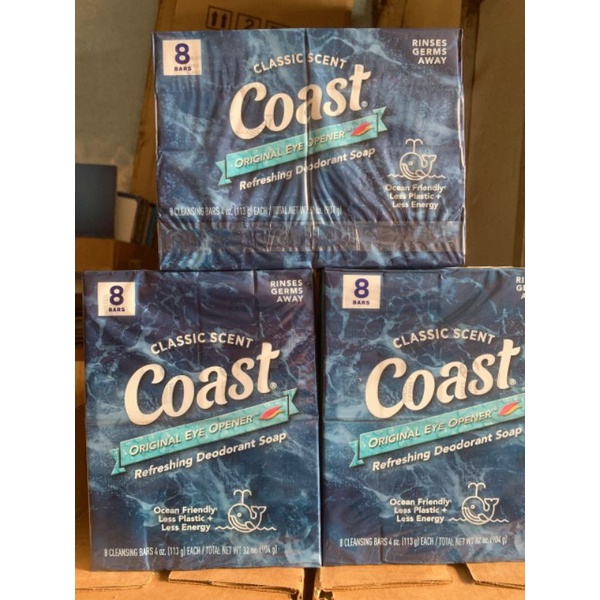 Sà bông tắm coast lốc 8 cục