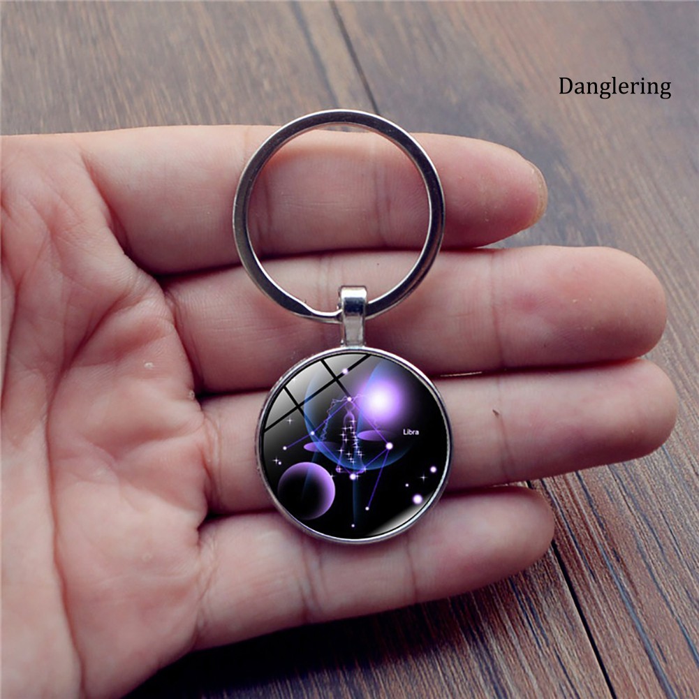 Móc Khoá Tròn In Hình 12 Cung Hoàng Đạo