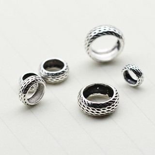Charm bạc Mặt tròn lỗ lớn xỏ