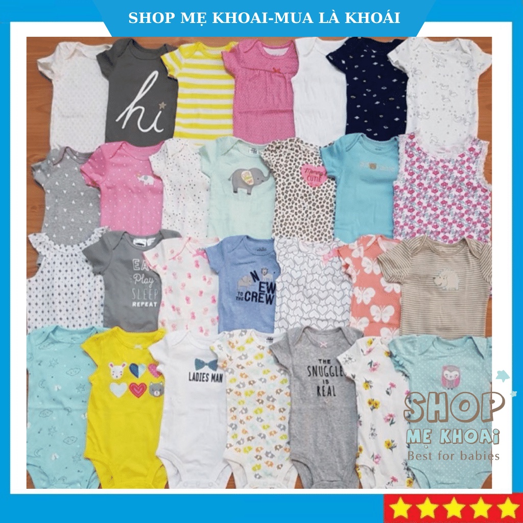 Set 5 body chip Bodysuit Cater's cộc tay xuất dư xịn cho bé (mẫu ngẫu nhiên)