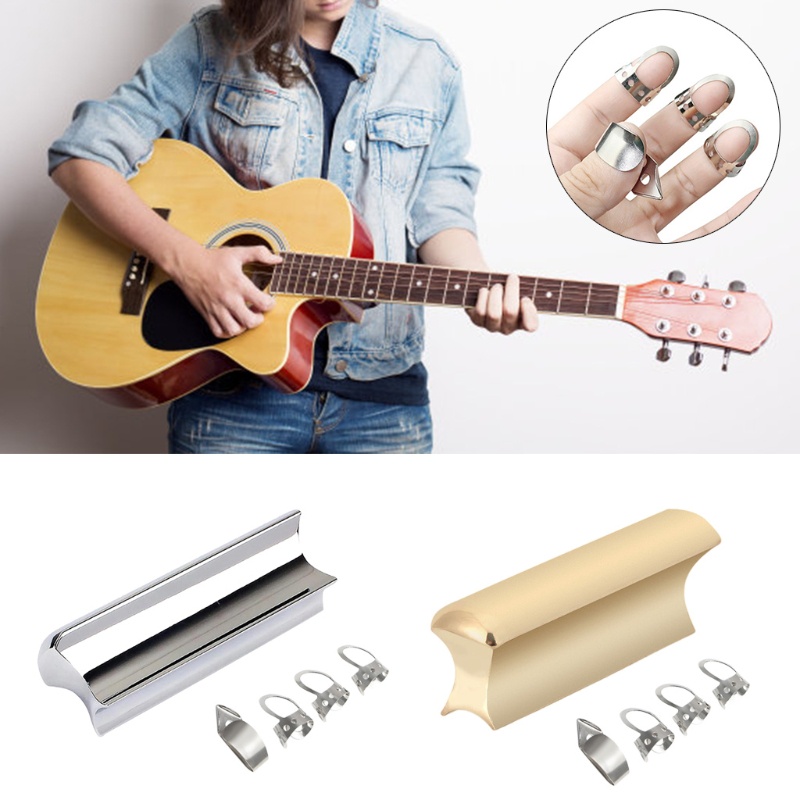 Thanh Trượt Đàn Guitar Điện Bằng Thép Không Gỉ Màu Vàng / Bạc