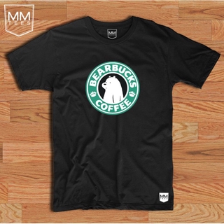 Mẫu áo thun in hình WE BARE BEARS BEARBUCKS COFFEE ICE BEAR độc đẹp cực ngầu