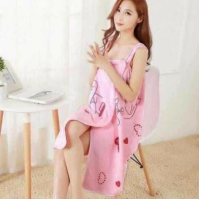 Khăn tắm - Áo choàng tắm Kiba cao cấp 2in1 đa năng