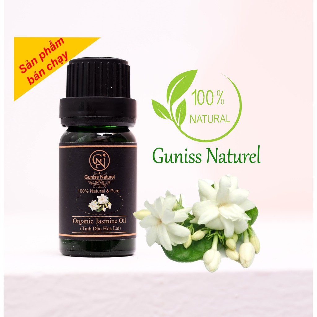 Tinh Dầu Lài Nhài 10ml Guniss | Treo Xe Ô Tô, Thơm Phòng | Thiên Nhiên, Nguyên Chất 100%, Có Kiểm Định COA.