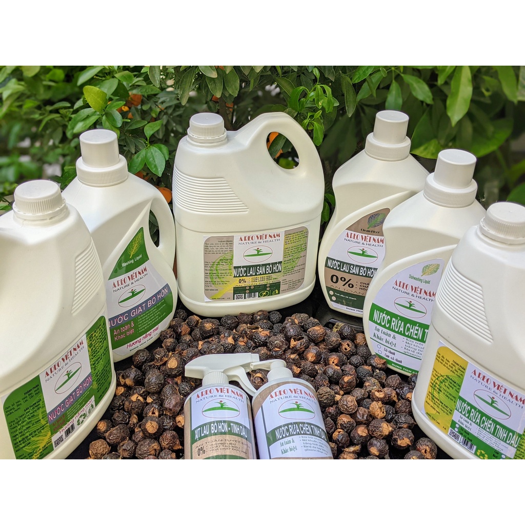 Nước rửa bát tinh dầu thiên nhiên AREOVNUA - can 4l - sp nghiên cứu Học Viện Nông nghiệp Việt Nam