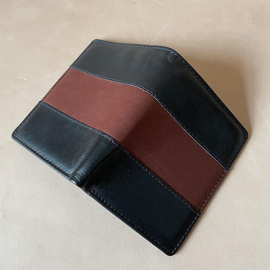 Ví nam cầm tay dạng đứng không logo thiết kế 3 sọc sang trọng độc lạ - VI0219
