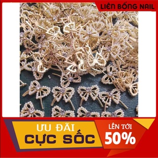 cham nơ baby lên móng bao đẹp