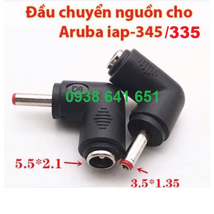 Jack Chuyển đổi nguồn DC 5.5*2.1 sang 3.5*1.35 Aruba AP 345/335