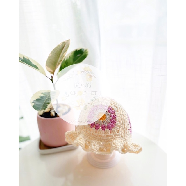 Mũ len bèo hoa [crochet] 🧵 xinh cho bé 🌻🌻