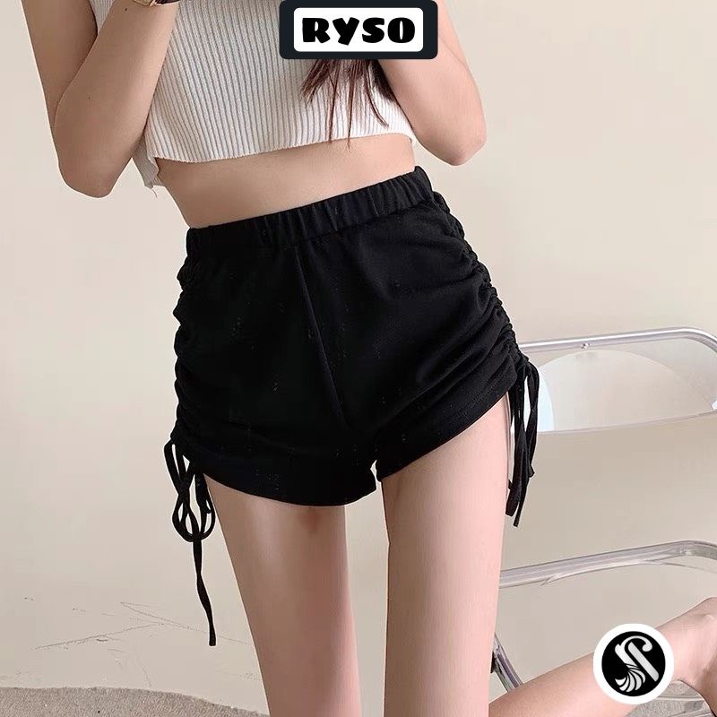 Quần Đùi Rút Dây Tập Gym Nữ - Quần Tập Gym, Yoga, Aerobic, Thể thao