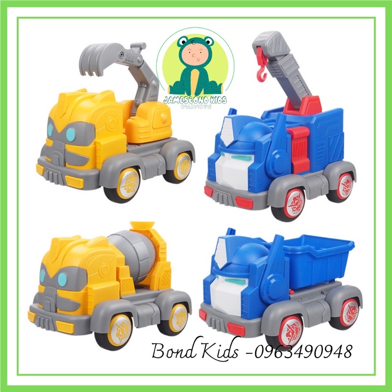 Ô tô đồ chơi máy múc cần cẩu (sẵn hàng) siêu xinh cho bé - JamesBond Kids