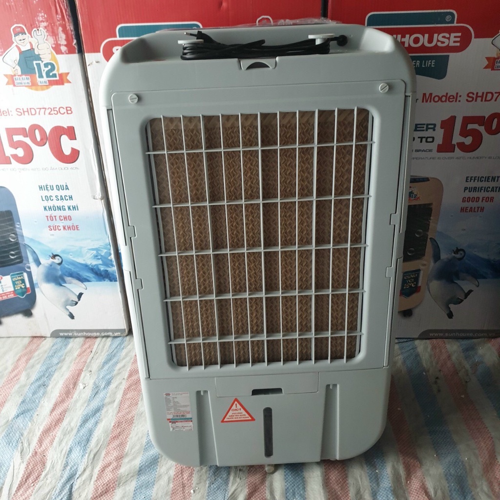 QUẠT ĐIỀU HÒA HƠI NƯỚC - MÁY LÀM MÁT KHÔNG KHÍ SUNHOUSE SHD7725_  Bảo hành chính hãng- Điện máy Sunmy