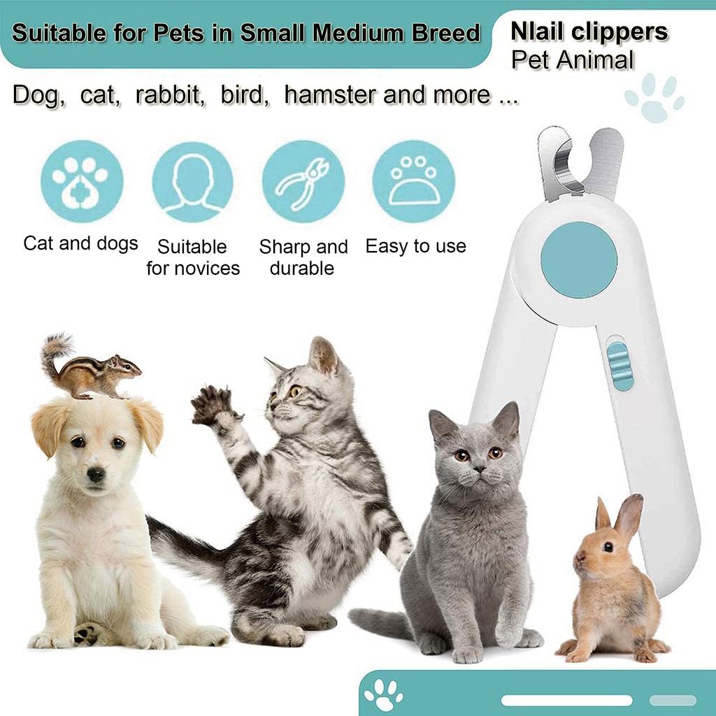 TOGEWITHU Dụng Cụ Cắt Móng Tay Có Đèn Led Dành Cho Thú Cưng Thú Cưng