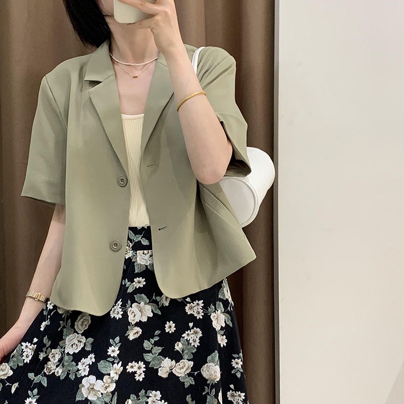 Áo Khoác Blazer Nữ Ngắn Tay Dáng Ngắn Công Sở Thanh Lịch Thời Trang Sugal AO KHOAC NU 002 | BigBuy360 - bigbuy360.vn