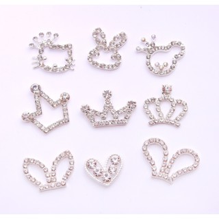 D33 - 10 Center đá vương miện làm phụ kiện handmade