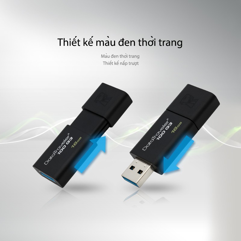 USB Kingston 3.0 32GB DataTraveler 100G3 DT100G3/32Gb nắp trượt tốc độ upto 100MB/s | WebRaoVat - webraovat.net.vn