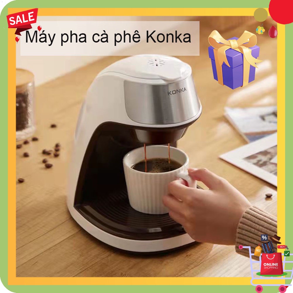 [Chính Hãng] Máy Pha Cà Phê, Pha Trà Konka,Máy Pha Cafe Mini Gia Đình Tiện Dụng Sang Trọng Đẳng Cấp, Nhỏ Gọn Dễ Dùng