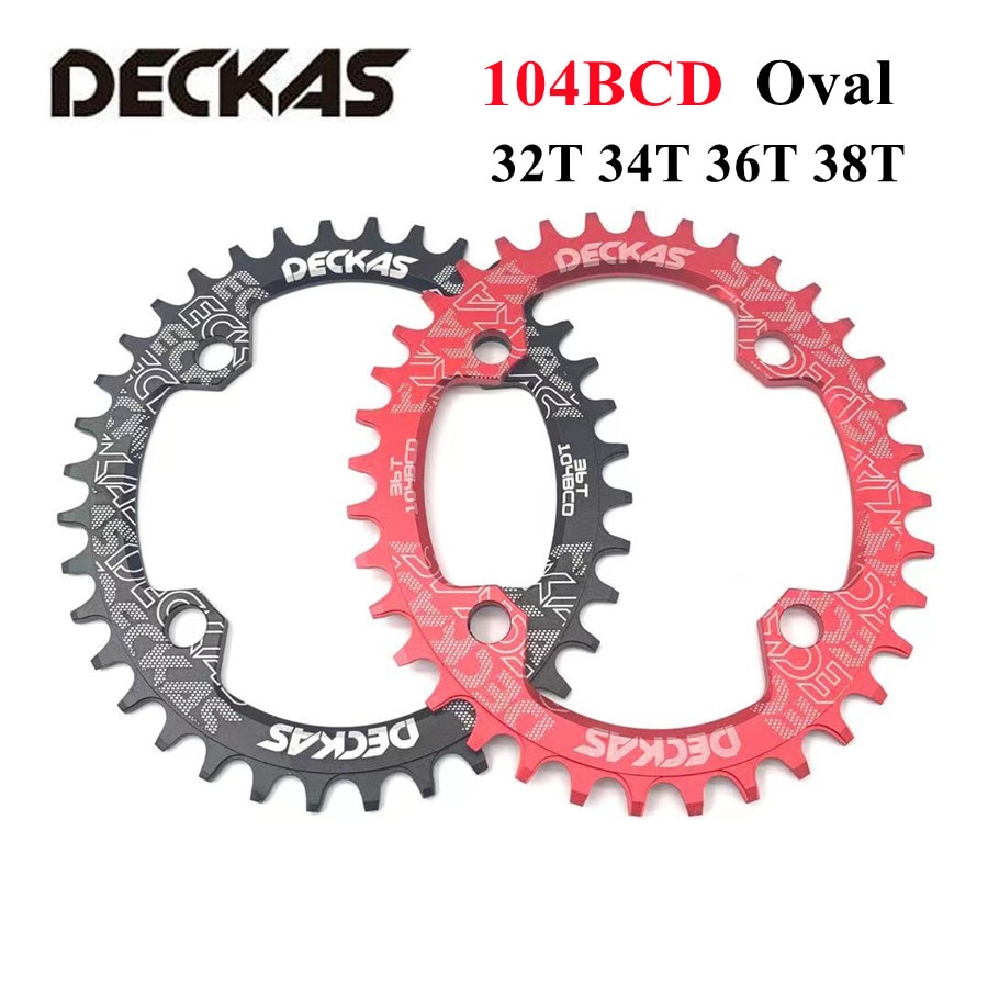 Deckas 104BCD Tròn Hình bầu dục Rộng Rộng Pedivela Shimano Xe đạp leo núi 32T 34T 36T 38T Bộ trục khuỷu Bộ phận đĩa răng đơn