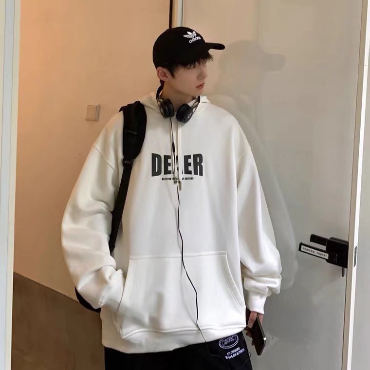 Áo hoodie Thể Thao Dáng Rộng Thoải Mái Phong Cách Hip Hop Đường Phố Cho Nam Cỡ M-5XL