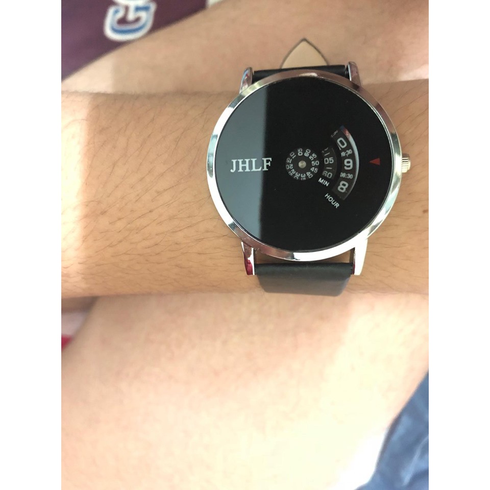 Đồng hồ nam nữ JHLF Japan dây da tổng hợp mặt kính chống xước, chống nước