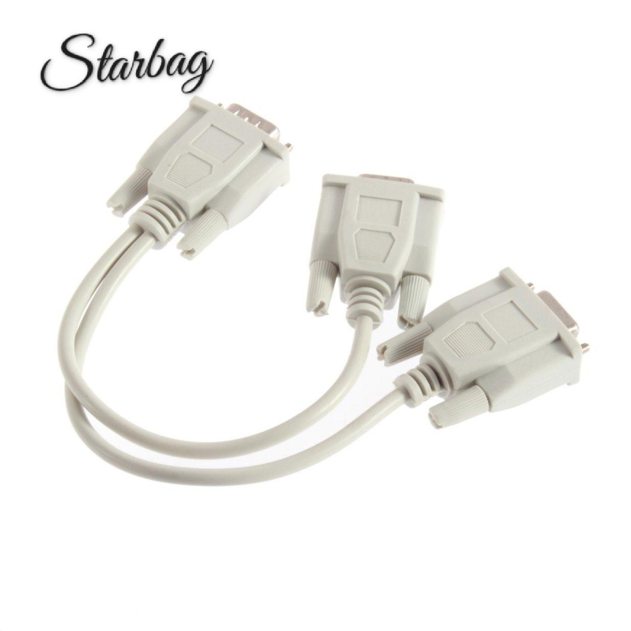 [star]1 PC to 2 Way VGA SVGA Monitor Dual Video Graphic LCD TFT Y Splitter Cable Lead