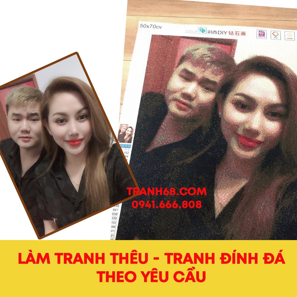 Dịch vụ thiết kế, chuyển ảnh sang tranh đính đá - tranh thêu chữ thập theo yêu cầu