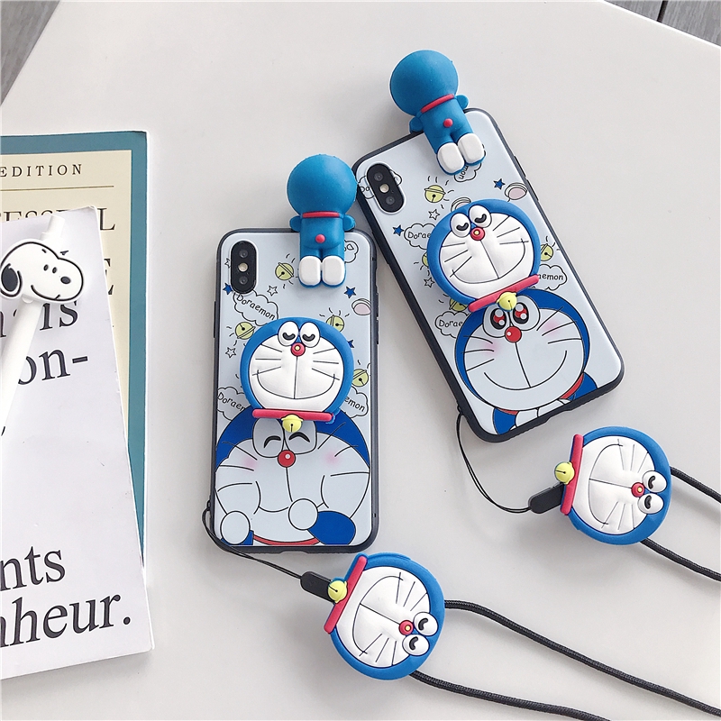 Ốp lưng Silicon in hình Doraemon cho OPPO F11 F9 Pro A3s F7 F5 A7 A57 A39 F1s A83 F3 A77 A37 Neo 9