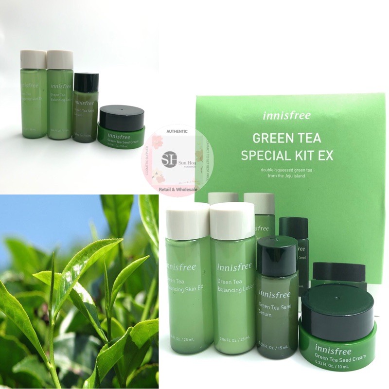 Bộ Dưỡng Trà Xanh innisfree Green Tea Special 4 Kit Mini