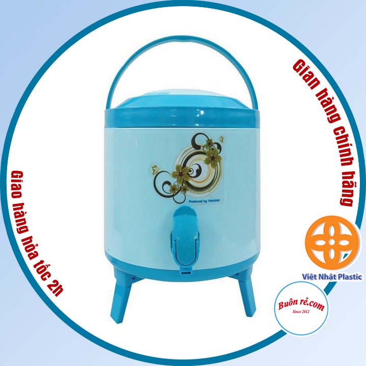 Bình đựng nước giữ nhiệt có vòi Việt Nhật  - Bình nước giữ nhiệt có quai xách dung tích 6L/8L/10L - Br01424