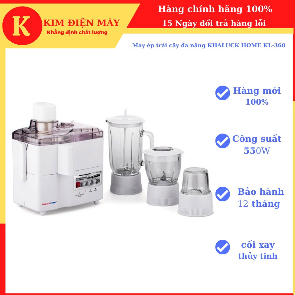 Máy ép trái cây đa năng KHALUCK HOME KL-360 hàng chính hãng cao cấp bảo hành 12 tháng toàn quốc