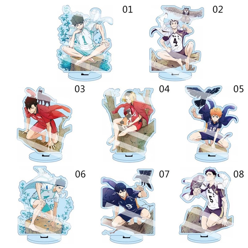 Mô hình nhân vật Haikyuu bằng acrylic có giá đỡ để bàn trang trí