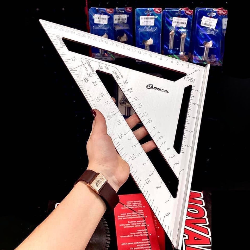 Thước Mòi Nhôm  - 1 cái - THƯỚC VUÔNG TAM GIÁC