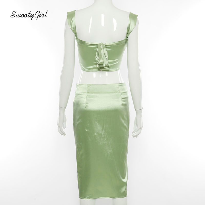 Set Chân Váy Và Áo Thun Tay Ngắn Thời Trang Quyến Rũ Cho Nữ