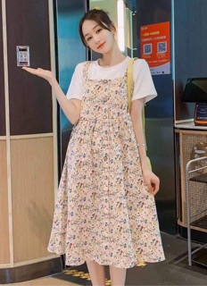Set váy yếm bầu