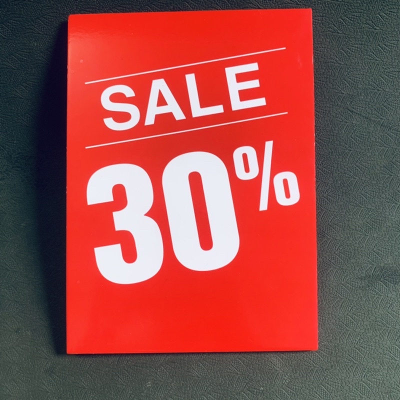 Combo 1 kẹp + 1 biển sale cho shop quần áo hoặc cửa hàng, kẹp và biển giảm giá 10% 20% 30% bằng fomex cứng